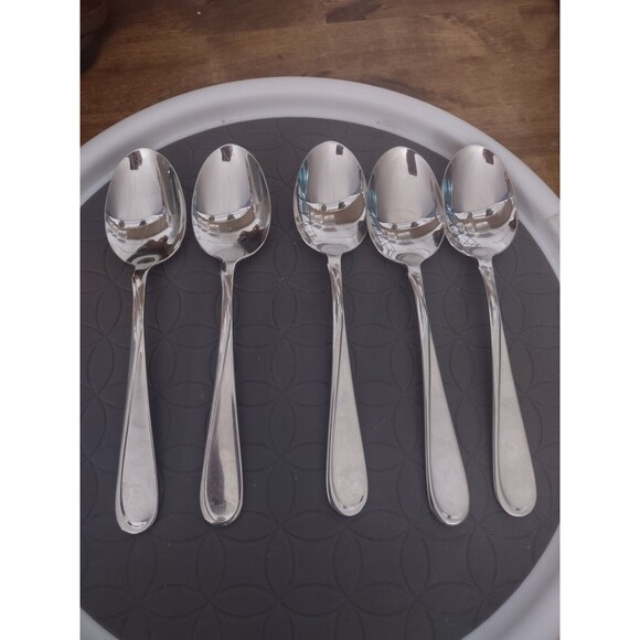 Oneida Stainless FLIGHT / Reliance Set Of 5 Spoons Tablespoons - Picture 1 of 5